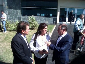 La fórmula para el tramo Senadores, Luis Juez y Laura Rodríguez Machado junto a Daniel Juez (1er. Legislador)