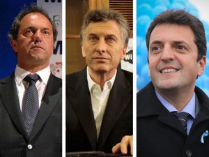 scioli macri y massa triptico