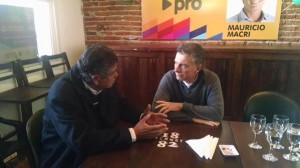 Macri con su candidato a intendente de Villa Allende, el "Gato" Romero